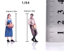Load image into Gallery viewer, 1:64 Painted Figure Model Miniature Resin Diorama Toy Sand Farm Couple Man Lady
