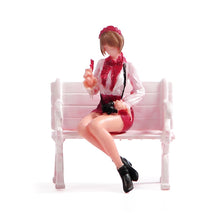 Load image into Gallery viewer, 1:64 Painted Figure Model Miniature Resin Diorama Toy Sand Pretty Girl Camera
