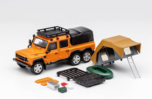 Load image into Gallery viewer, GCD 1:64 Orange ORV Defender 6x6 Camper Tent SUV Model Diecast Metal Car New
