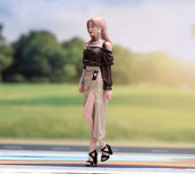 Load image into Gallery viewer, 1:24 Painted Figure Model Miniature Resin Diorama Pink Hair Trendy Lady Woman
