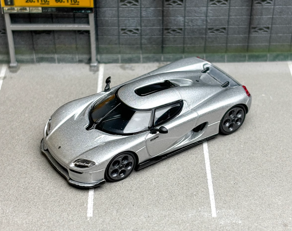 Tarmac 1:64 Silver CC850 Super Racing Sports Model Diecast Metal Car New Collection