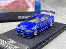 Load image into Gallery viewer, Fuji 1:64 Blue Skyline GTR R34 Nismo Z-Tune Sport Model Diecast Metal Car New Collection
