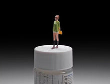 Load image into Gallery viewer, 1:64 Painted Figure Mini Model Miniature Car Scenes Resin Toy Skater Girl Board
