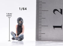 Load image into Gallery viewer, 1:64 Painted Figure Model Miniature Resin Diorama Sand Toy Racer Girl Sitting
