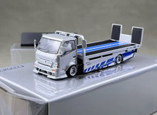 Load image into Gallery viewer, Supcar 1:64 Silver H300 Flatbed Trailer Truck Model Diecast Metal Car New Collection
