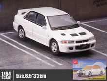 Load image into Gallery viewer, JKM 1:64 White JDM Mitsubishi Lancer Evolution EVO Racing Sport Model Toy Metal Car BN
