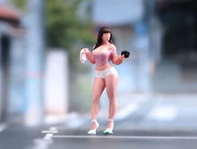 Load image into Gallery viewer, 1:64 Painted Figure Model Miniature Resin Diorama Sand Toy Pink Top Sexy Beauty
