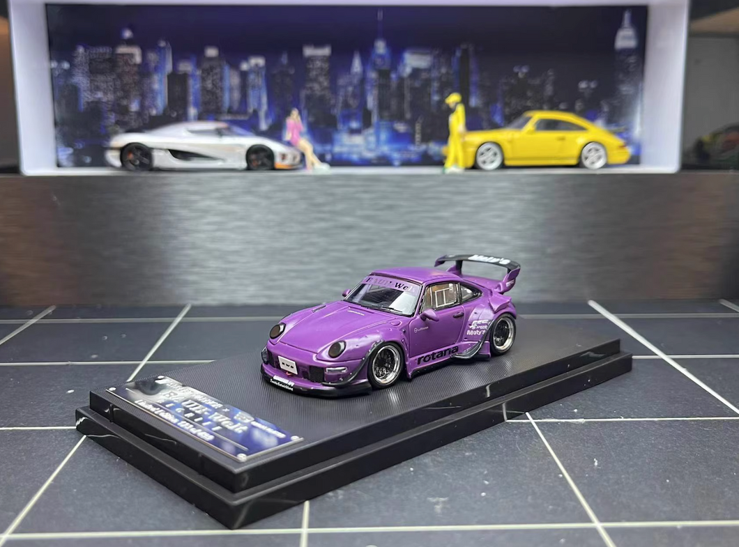 SW 1:64 Purple RWB 993 Heavenly Sports Classic Model Diecast Metal Car New