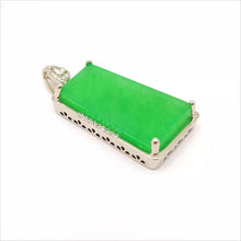 Load image into Gallery viewer, Nature Jade Retangle Fortune Pendant Necklace Gift Jewelry charm Blessing Luck a
