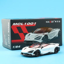 Load image into Gallery viewer, Masdi 1:64 White 765LT Racing Sports Model Diecast Metal Car New Collection
