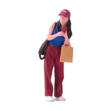 Load image into Gallery viewer, 1:64 Painted Figure Model Miniature Resin Diorama Sand Shopping Pretty Girl Lady
