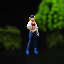 Load image into Gallery viewer, 1:64 Painted Figure Model Miniature Resin Diorama Sand Cap Trendy Girl with Mask New
