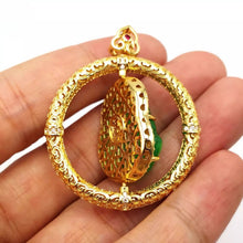 Load image into Gallery viewer, Nature Jade Laughing Budha Round Pendant Necklace Gift Jewelry charm Blessing
