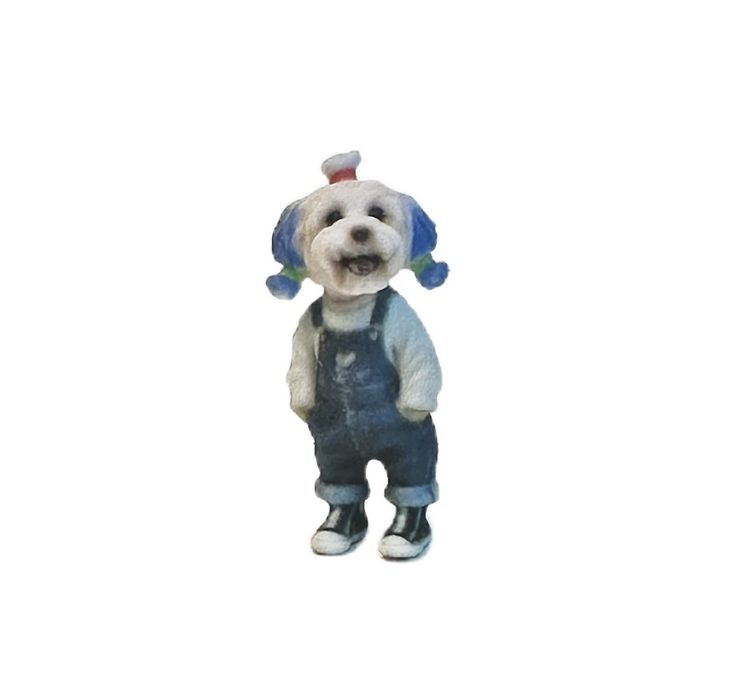 1:64 Painted Figure Mini Model Miniature Resin Diorama Pet Dog Cute Sand Toy New