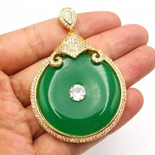 Load image into Gallery viewer, Nature Jade Ruyi Peace Pendant Necklace Gift Jewelry charm Blessing Fortune a
