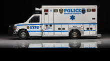 Load image into Gallery viewer, 1:64 596 White E450 Ambulance Police Emergency Van Model Diecast Metal Car New Collection
