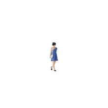 Load image into Gallery viewer, 1:64 Painted Figure Mini Model Miniature Resin Diorama Sand Girl Lady Blue Dress
