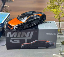 Load image into Gallery viewer, MINIGT 1:64 Orange Black Bentley Flying Spur Sport Model Diecast Metal Car New Collection
