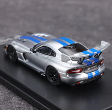 Load image into Gallery viewer, HM 1:64 Silver Blue Viper MK3 ACR Coupe Sports Model Diecast Metal Car New Collection
