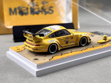 Load image into Gallery viewer, ZJWJ 1:64 Yellow RWB 993 Kayak Sports Model Diecast Metal Car New Collection

