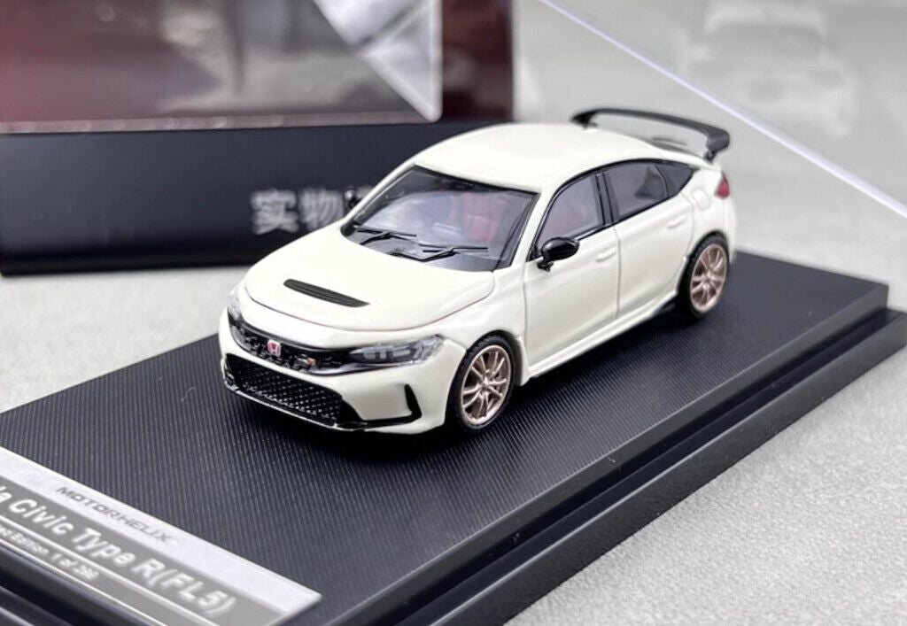 MH 1:64 Championship White Civic Type R FL5 Sports Model Diecast Metal Car New Collection