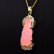 Load image into Gallery viewer, Nature Jade Guanyin Pendant Necklace Gift Jewelry charm Blessing Fortune New ii
