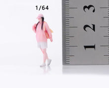 Load image into Gallery viewer, 1:64 Painted Figure Model Miniature Resin Diorama White Lady Girl Pink Top Cute
