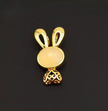 Load image into Gallery viewer, Nature Jade Cute Bunny Pendant Necklace Gift Jewelry charm Blessing Lucky New g
