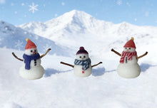 Load image into Gallery viewer, 1:64 Painted Figure Mini Model Miniature Resin Diorama Sand Toy Snowman Set Cute
