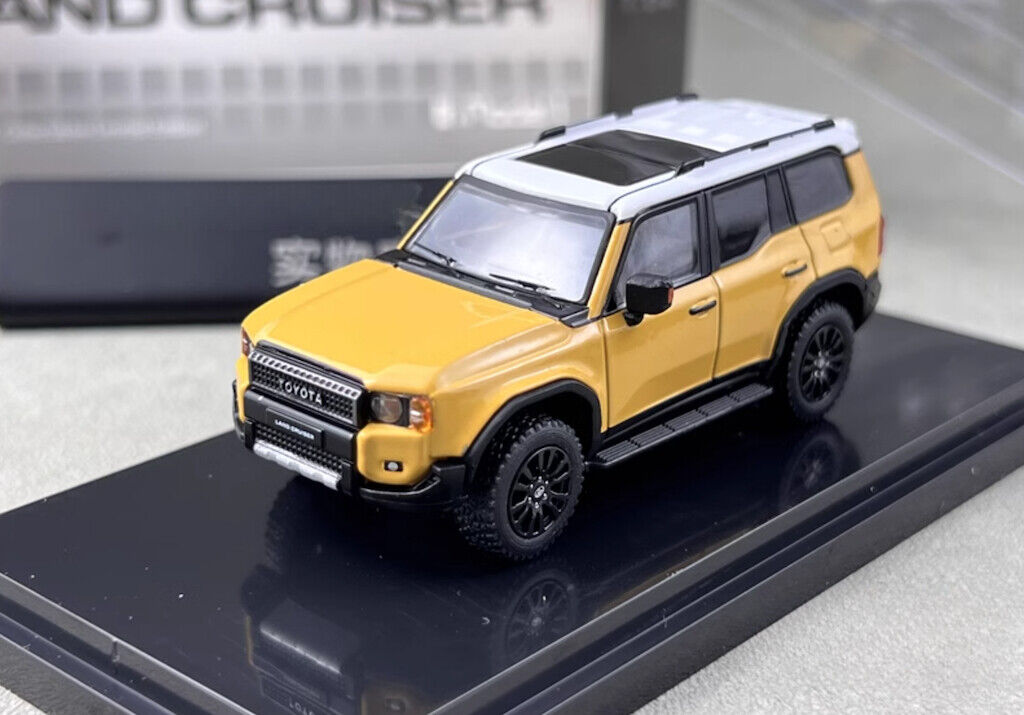 Model1 1:64 Yellow Land Cruiser LC250 SUV Off Road Model Metal Diecast Car New Collection