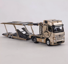 Load image into Gallery viewer, GCD 1:64 Gold Actros Gigaspace 4x2 Trailer Truck Model Diecast Metal Car New Collection
