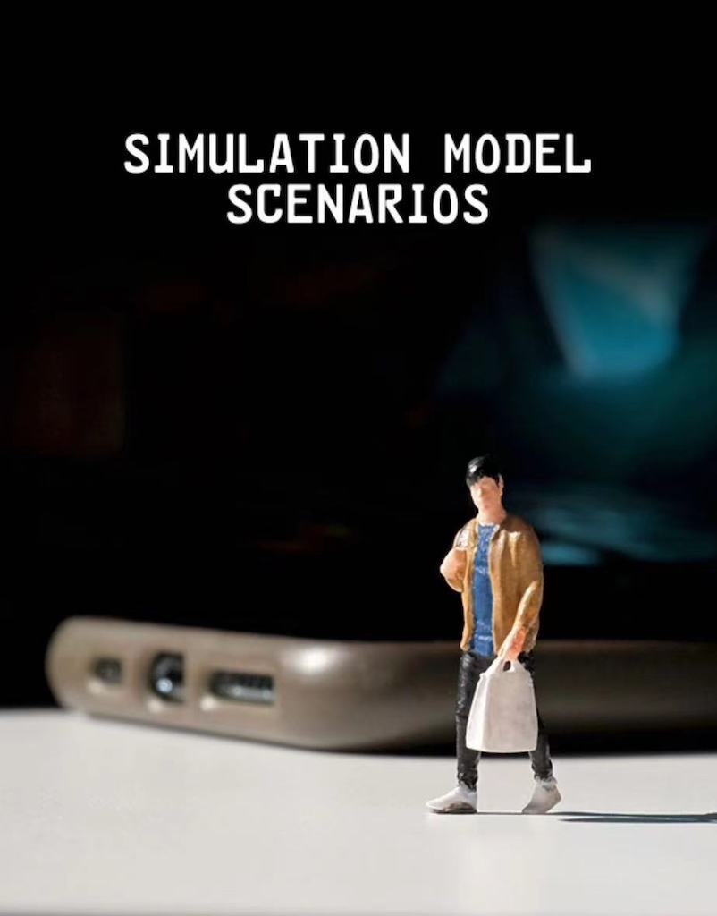 1:64 Painted Figure Mini Model Miniature Car Scenes Resin Casual Man Carring Bag