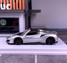 Load image into Gallery viewer, TPC 1:64 Silver 488 Pista Convertible Racing Sport Model Diecast Metal Car New Collection
