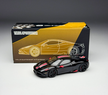 Load image into Gallery viewer, TOC 1:64 Black Stripe FE458 Speciale Sports Model Diecast Metal Car New Collection
