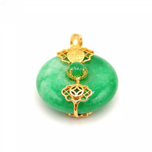 Load image into Gallery viewer, Nature Jade Fortune Round Pendant Necklace Gift Jewelry charm Blessing Lucky F
