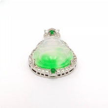 Load image into Gallery viewer, Nature Jade Laughing Budha Pendant Necklace Gift Jewelry Luck Blessing Fortune f
