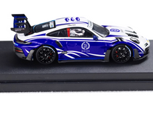 Load image into Gallery viewer, Aurora 1:64 White Blue 992 GT3 RS Sports Model Diecast Metal Car New Collection
