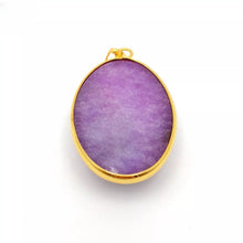 Load image into Gallery viewer, Nature Jade Purple Oval Pendant Necklace Gift Jewelry charm Blessing Lucky New
