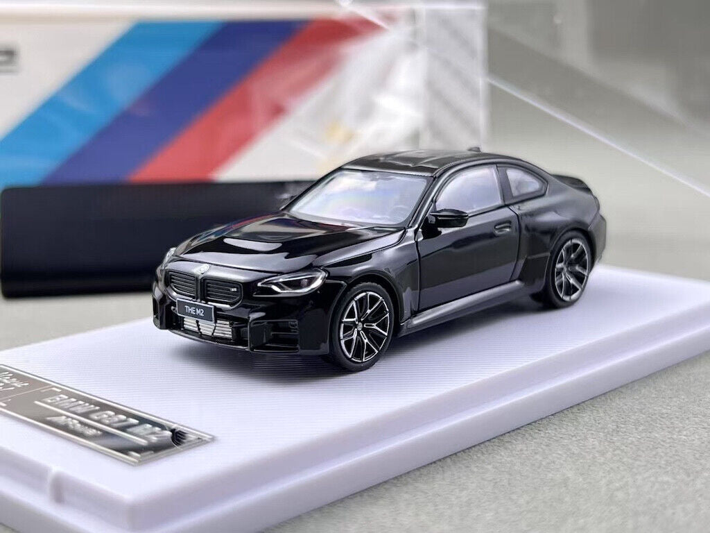 Howie 1:64 Black M2 G87 Coupe Sports Power Model Diecast Metal Car New Collection