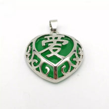 Load image into Gallery viewer, Nature Jade Love Pendant Necklace Gift Jewelry charm Blessing Adore Jewelry c

