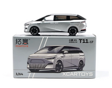 Load image into Gallery viewer, XCARTOY 1:64 Silver Xpeng X9 EV MPV Van Sports Model Diecast Metal Car New Collection
