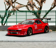 Load image into Gallery viewer, Tarmac 1:64 Red JDM RX-7 FC3S Pandem Sports GT Model Diecast Metal Car New Collection
