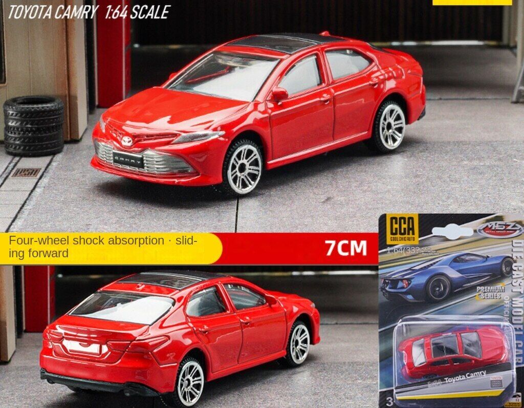 CCA 1:64 Red Camry Sedan Sports Model Toy Diecast Metal Car BN