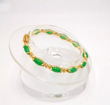 Load image into Gallery viewer, Nature Jade Beaded Bracelet Jewelry Blessing Lucky Fortune Gift For Her Green ss
