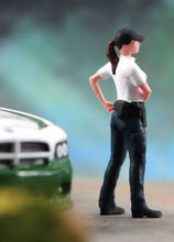 Load image into Gallery viewer, 1:64 Painted Figure Model Miniature Resin Diorama Sand Woman Police Officer Lady
