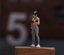 Load image into Gallery viewer, 1:64 Painted Figure Model Miniature Resin Diorama Scene Sporty Gym Girl Lady
