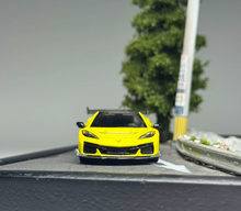 Load image into Gallery viewer, Minigt 1:64 Yellow Corvette ZR1 Sports Model Diecast Metal Car New Collection
