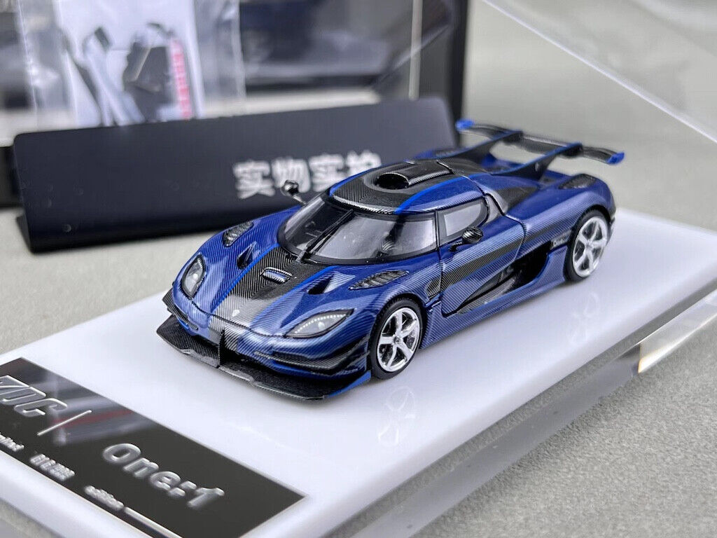 TPC 1:64 Blue Carbon One 1 Super Racing Sport Model Diecast Metal Car New Collection