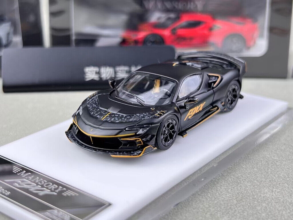 HKM 1:64 Black Mansory F9xx Hard Top Racing Sports Model Diecast Metal Car New Collection