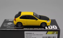 Load image into Gallery viewer, JDM64 1:64 Yellow Carbon Civic Type R EK9 Sports Model Diecast Metal Car New Collection
